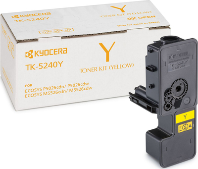 Toner Kyocera TK-5240 Yellow, origjinal, 3000 faqe, i verdhë