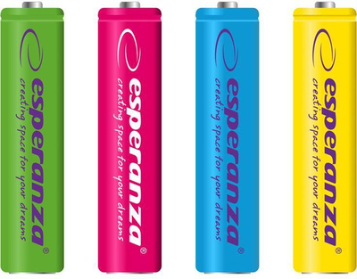 Bateri të rikarikueshme Esperanzya, AAA/R03, 1000mAh, 1.2 V, 4 copë