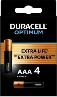 Bateri alkaline Duracell Optimum AAA, paketim 4 copë