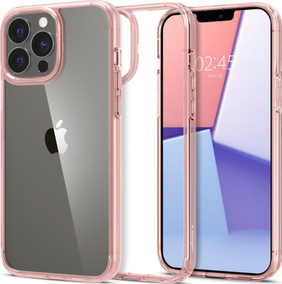 Kapak Spigen Ultra Hybrid për iPhone 13 Pro Max, i tejdukshëm, rozë