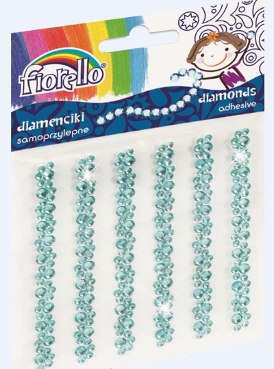 Ngjitësa dekorativë Fiorello Crystals GR-DS06, kristale vetëngjitëse, shumëngjyrëshe