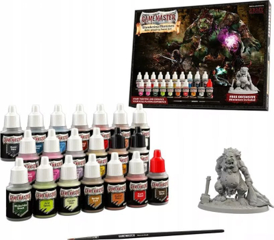 Сет бои за минијатури The Army Painter GameMaster Wandering Monsters, 15x18ml акрилни, вклучува металик, васх и прајмер
