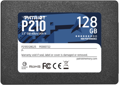 SSD Patriot Memory P210, 128GB, 2.5", SATA III