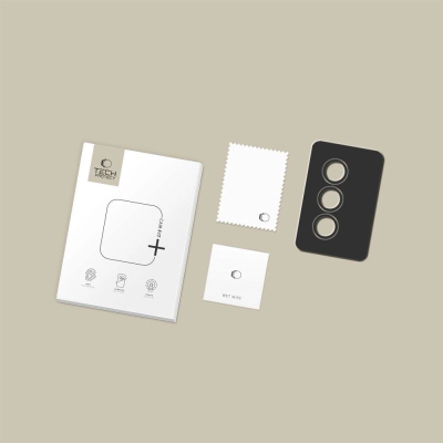 Mbrojtës kamere Tech-Protect Camring Fit+ për Samsung Galaxy S25 FE, xham i fortë, i zi