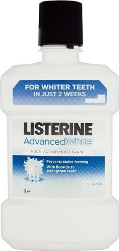 Ujë pastrues për gojë Listerine Advanced White, 1000 ml