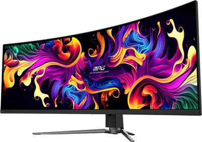 Monitor gaming i lakuar MSI MPG 491CQPDE, 49\", me figurë shumë të pastër, ngjyrë e zezë