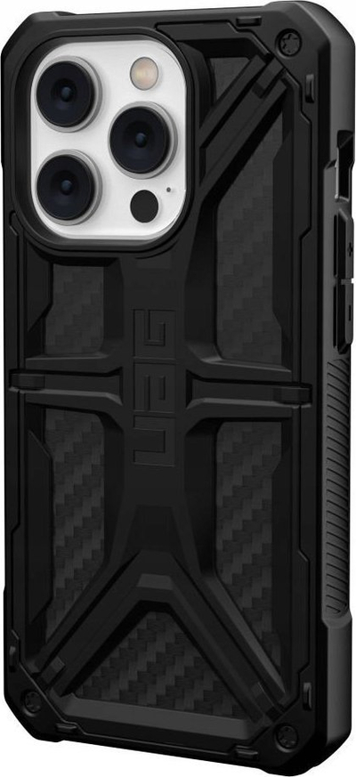 Mbulesë telefoni UAG Monarch për iPhone 14 Pro, 6.1", karbon fiber, e zezë