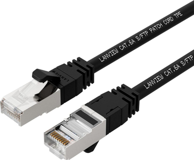 Мрежен кабел Lanview LV-SFTP6A015B, Cat6A, 1.5m, црн