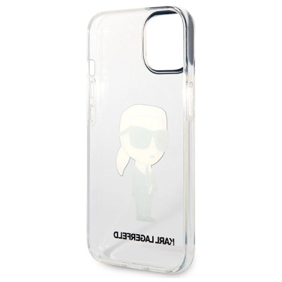 Mbështjellës telefoni Karl Lagerfeld IML NFT Ikonik, për iPhone 14, transparent, i bardhë