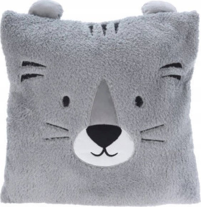 Jastëk pelushi Home Styling Collection ANIMAL, 43 x 43 cm, me veshë, gri