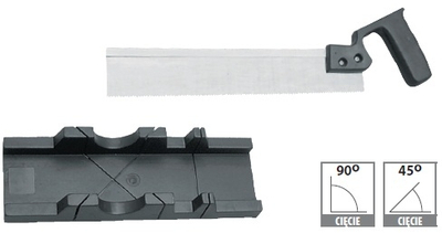 Kути за сечење со пила Modeco MN-65-560, 300mm, пластика, жолта