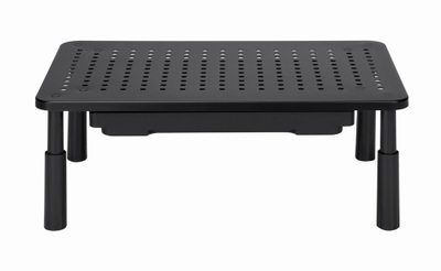 Bazament monitori Gembird Adjustable Monitor Stand With Drawer, i rregullueshëm, me sirtar, i zi