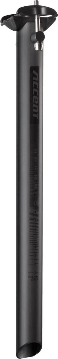 Shticë седло Accent EVO Carbon 0offset, 30.9mm, 400mm, црна