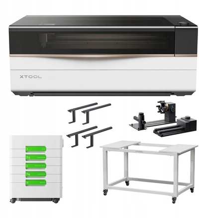 Gravurë lazer CO2 xTool P3, 80W, komplet All in One, bardh e zezë