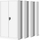 Set dollapë metalikë zyre JAN, 4 copë, 900 x 1850 x 400 mm, të bardhë