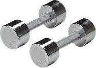 Hantela dore Spartan Chromed, 2 x 3kg, metal i kromuar, argjendtë