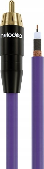 Kabllo audio Melodika MD2R120, 2 RCA në 2 RCA, 12m, e zezë