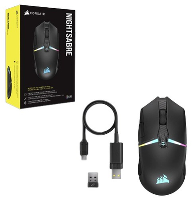 Maus lojrash Corsair CH-931B011-EU, 26000 DPI, Wireless + Bluetooth, i zi