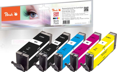 Kartutshë boje Peach PI100-356, set CMYK, kompatibël, shumëngjyrësh