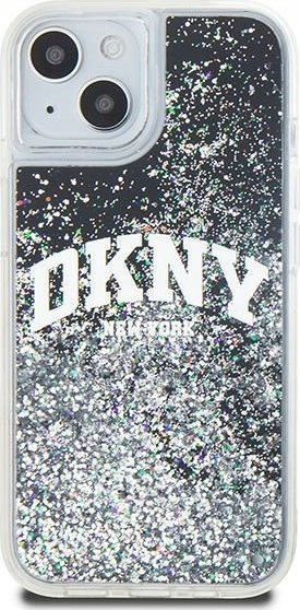 Mbulesë telefoni DKNY DKHCP15MLBNAEK, për iPhone 15 Plus 14 Plus 6.7", hardcase me glitter, e zezë