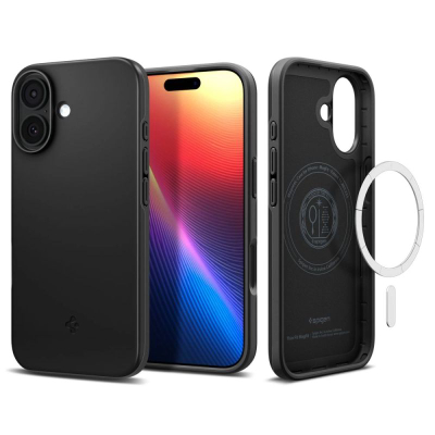 Kapak telefoni Spigen Thin Fit MagSafe, për iPhone 17, i zi