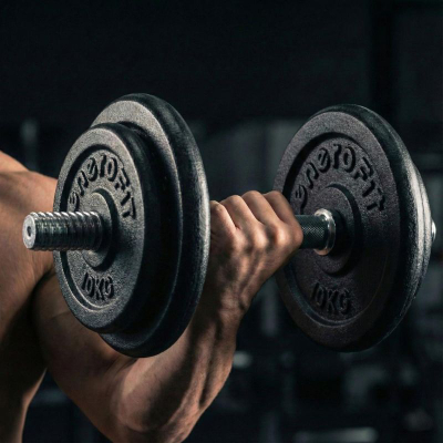 Disk peshe Sportop, 10 kg, gize, vrimë 28 mm, i zi