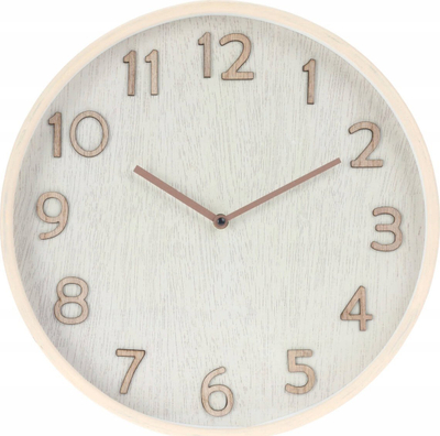 Orë murale Elm Wood, 38cm, dru natyral