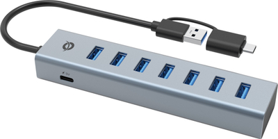 Hub USB Conceptronic HUBBIES21G, 7 porta USB 3.0, 5Gbps, i zi