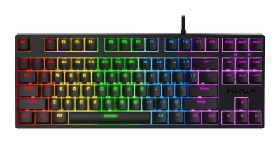 Tastierë gaming Krux Atax RGB TKL, Outemu Brown, e zezë