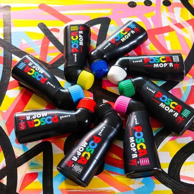 Markeri Uni POSCA MOP'R PCM-22, majë e rrumbullakët, për street art, shumëngjyrëshe