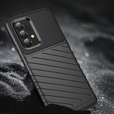 Kapotë mbrojtëse Hurtel Thunder Case për Samsung Galaxy A53 5G, TPU i butë, e fortë, blu