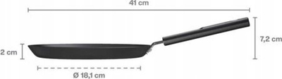 Tigan për omletë Fiskars Hard Face, 22 cm, alumini, i zi