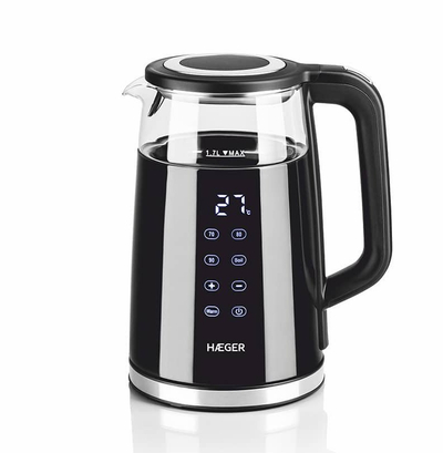 Електричен бокал Haeger L2200W, 1.7L, 2200W, црн