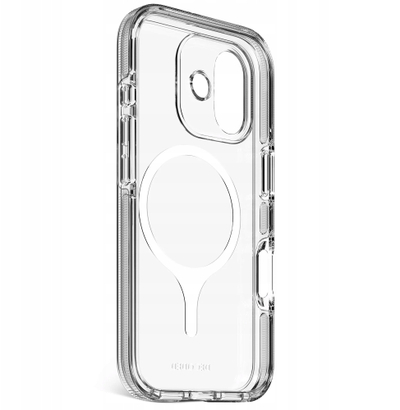 Kapak telefoni Decoded MagSafe DropTec për iPhone 17, transparent, i bardhë