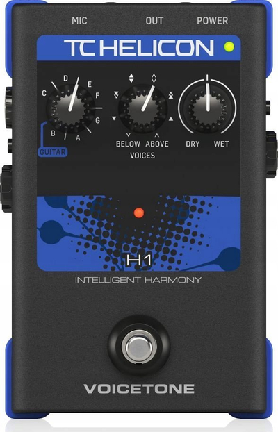 Procesor vokali TC Helicon VoiceTone H1, harmoni të zgjuara, USB, i zi