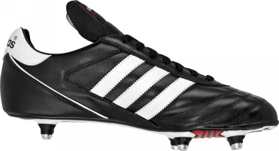 Këpucë futbolli Adidas Kaiser 5 Cup SG, lëkurë natyrale, me tapa metal, të zeza