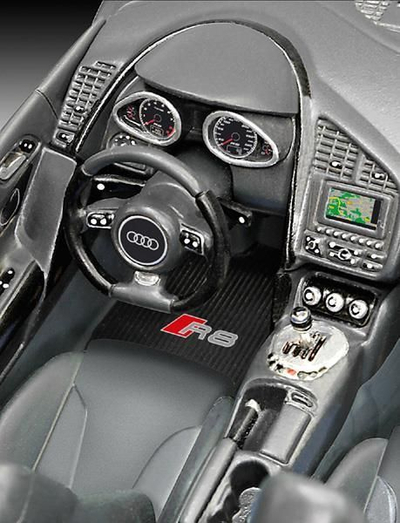 Maket makine Audi R8, shkalla 1:24, metal, i zi