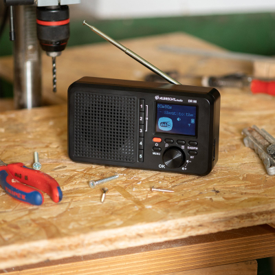 Radio digjitale Albrecht DR 86 Senior, DAB+ FM, ekran 2.4", e zezë