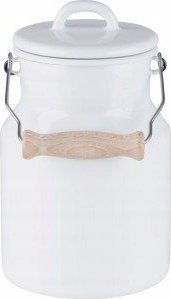 Kovë qumështi Riess Grandma’s Milk Can WHITE, 1.5L, emajl antibakterial, e bardhë