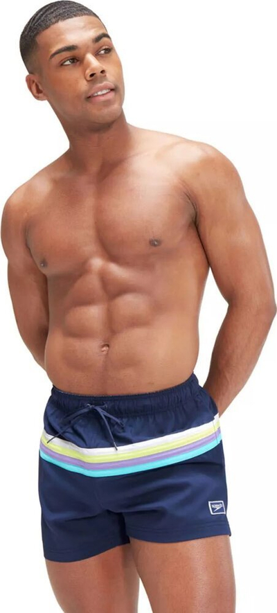 Shorce noti Speedo Colourblock Volley 14", me vija, blu navy