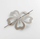 Mbajtëse perde Brooch Petaly, metal i lyer, 15 cm, taupe