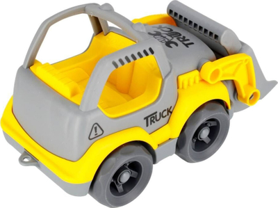Kamion lodër MEGA CREATIVE 459577, pull back, eskavator, gri me të verdhë