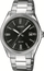 Orë dore Casio MTP-1302D-1A1, analog, çelik inox, me shirit argjendi, me display të zi
