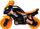 Motoçikletë lodër Technok Running Motorbike 5767, pa pedale, për kalamaj 2+, portokalli