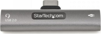Adapter audio dhe karikues USB C StarTech.com, USB 2.0, Power Delivery 60W, gri