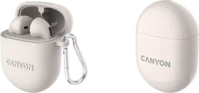 Kufje wireless Canyon TWS-6, Bluetooth, TWS, bezhë