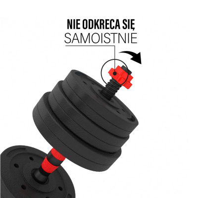 Set hantelash me shufër HMS SGP30, 30kg, i rregullueshëm, i zi