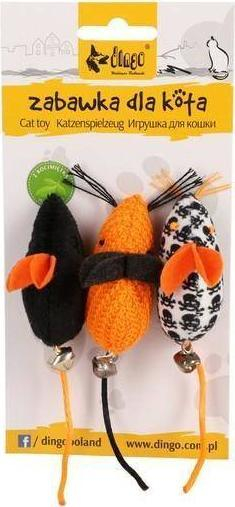 Играчка за мачки Dingo Cat Toy Mice from Salem, сет 3 парчиња, глувчиња од плюш
