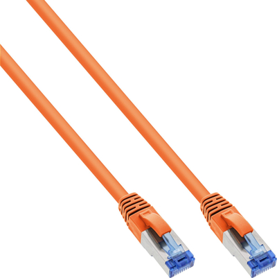Kabllo rrjeti InLine Patch Cable Cat.6A, S/FTP, 1m, portokalli
