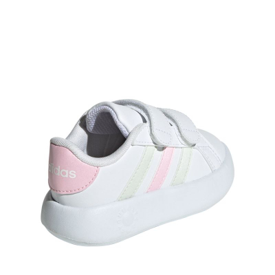 Патики за бебиња Adidas Grand Court 2.0, лесни, рециклиран материјал, бели